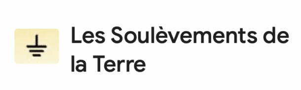 Les soulèvements de la terre