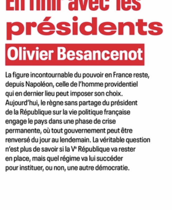 En finir avec les présidents