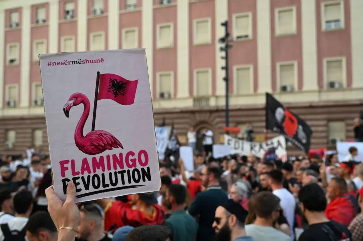LarévolutiondesflamantsrosesAlbanieCOUV